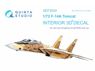 3D декаль интерьера кабины F-14A Tomcat (Academy)