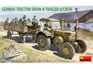 Сборная модель Немецкий трактор и прицеп с экипажем