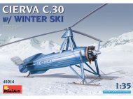 Самолет Cierva C.30 с зимними лыжами