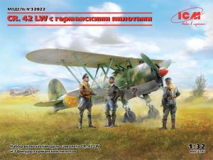 Модель самолета CR. 42LW с немецкими пилотами