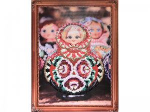 Матрешка - картина из пайеток