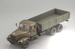 КрАЗ-257Б бортовой грузовик, хаки, Модель автомобиля, 1/43